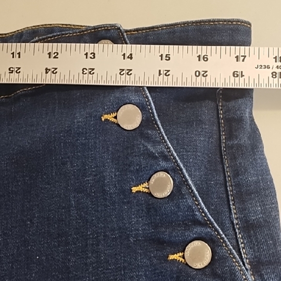 Banana Republic Dark Blue Premium Stretch Denim Jeans Wide Leg Crop - Picture 6 of 11